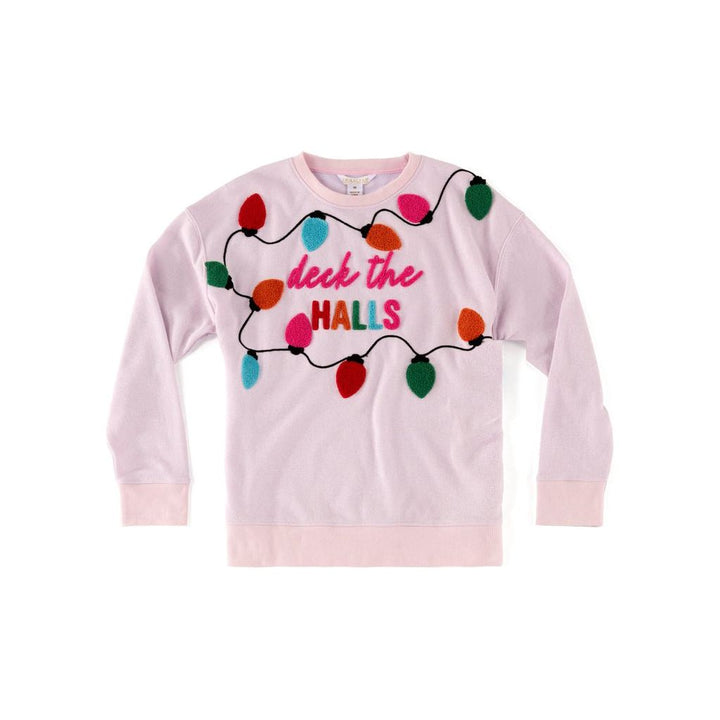 Deck the Halls Sweatshirt, Blush - Something Splendid Co.