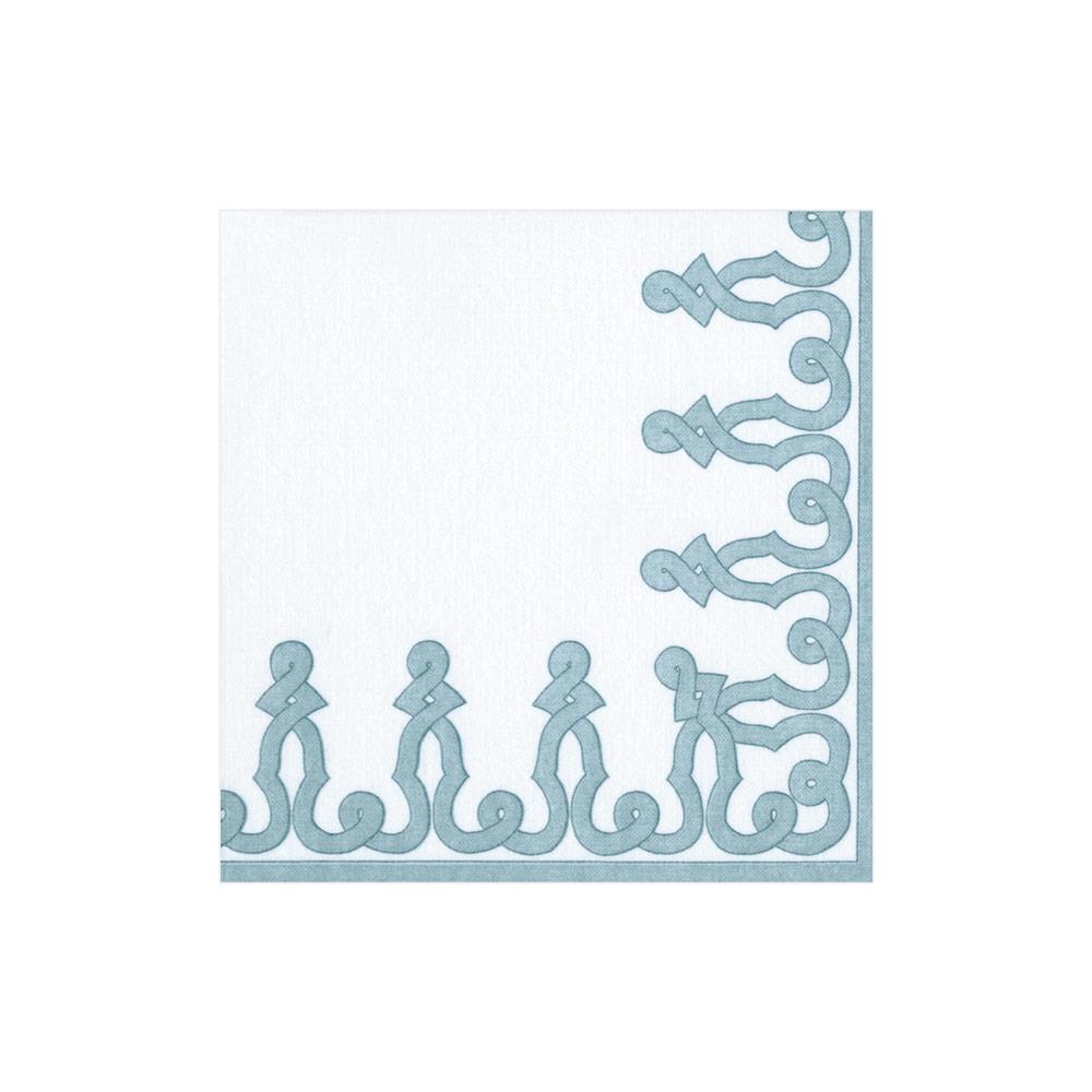 Dessin Passementerie Stone Blue Cocktail Napkins - Something Splendid Co.