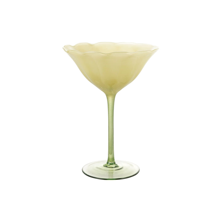 Flower-Shaped Stemmed Coupe Glass