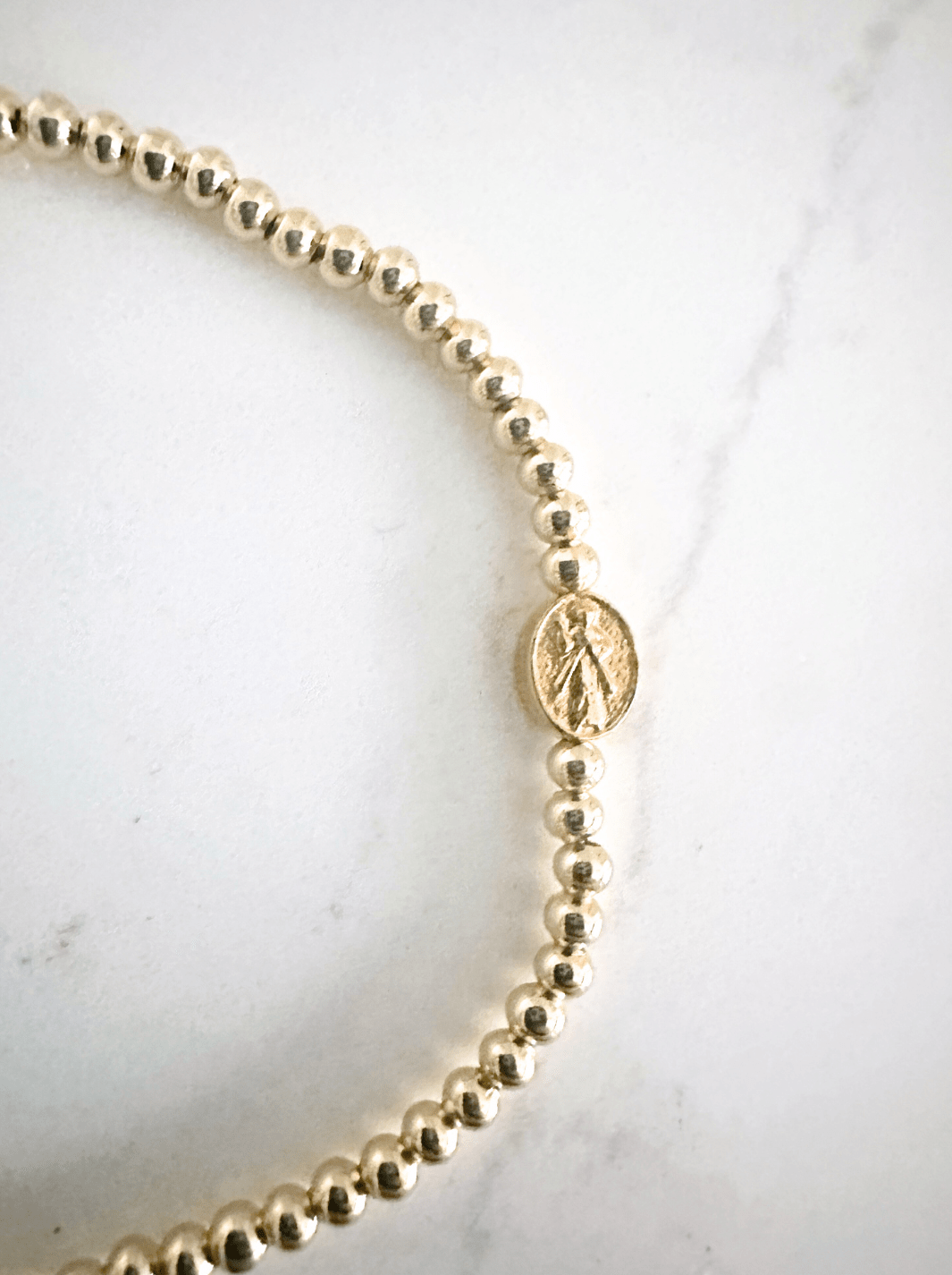 Divine Mercy Bracelets: Divine Gold - 3mm / Adult Classic (6.7") - Something Splendid Co.