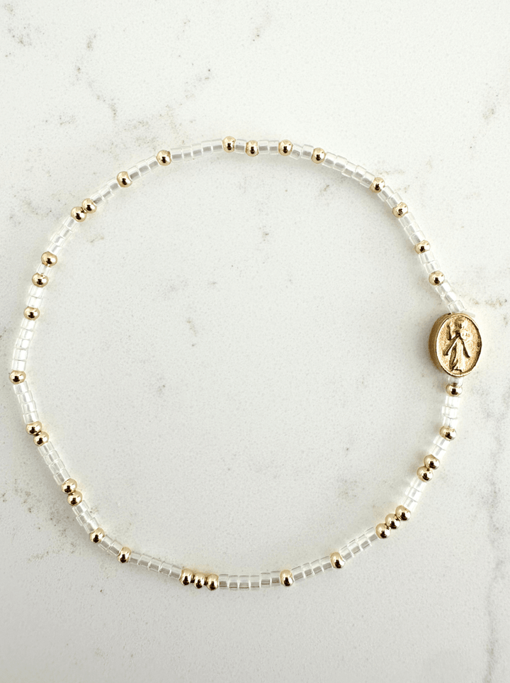 Divine Mercy Bracelets: Divine Gold - 3mm / Adult Classic (6.7") - Something Splendid Co.