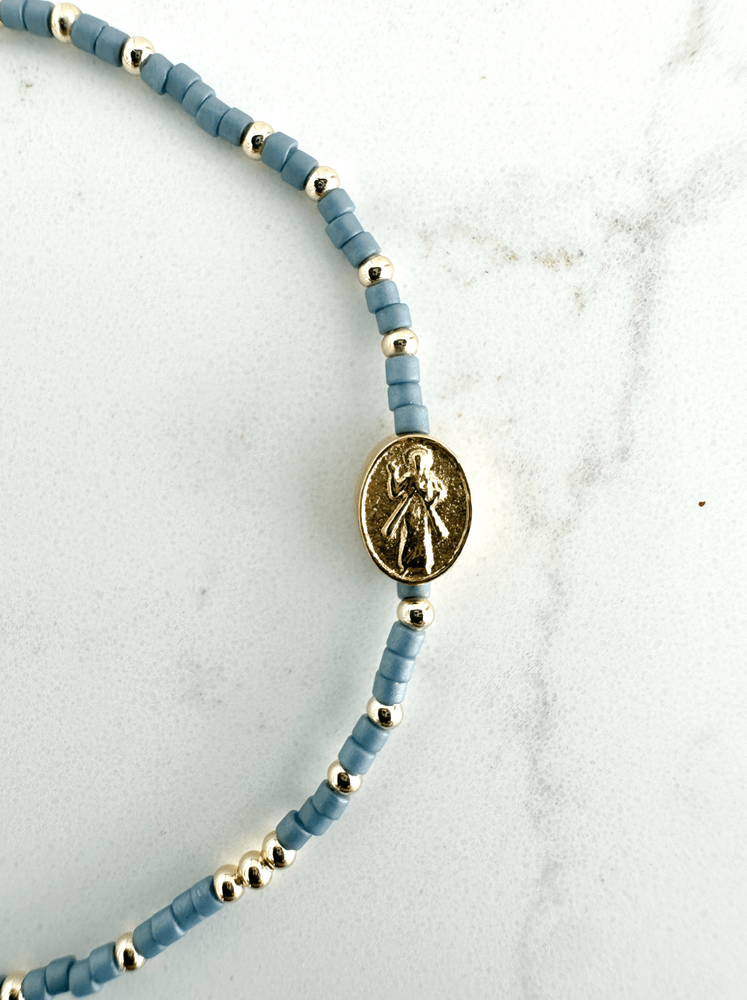 Divine Mercy Bracelets: Divine Gold - 3mm / Adult Classic (6.7") - Something Splendid Co.