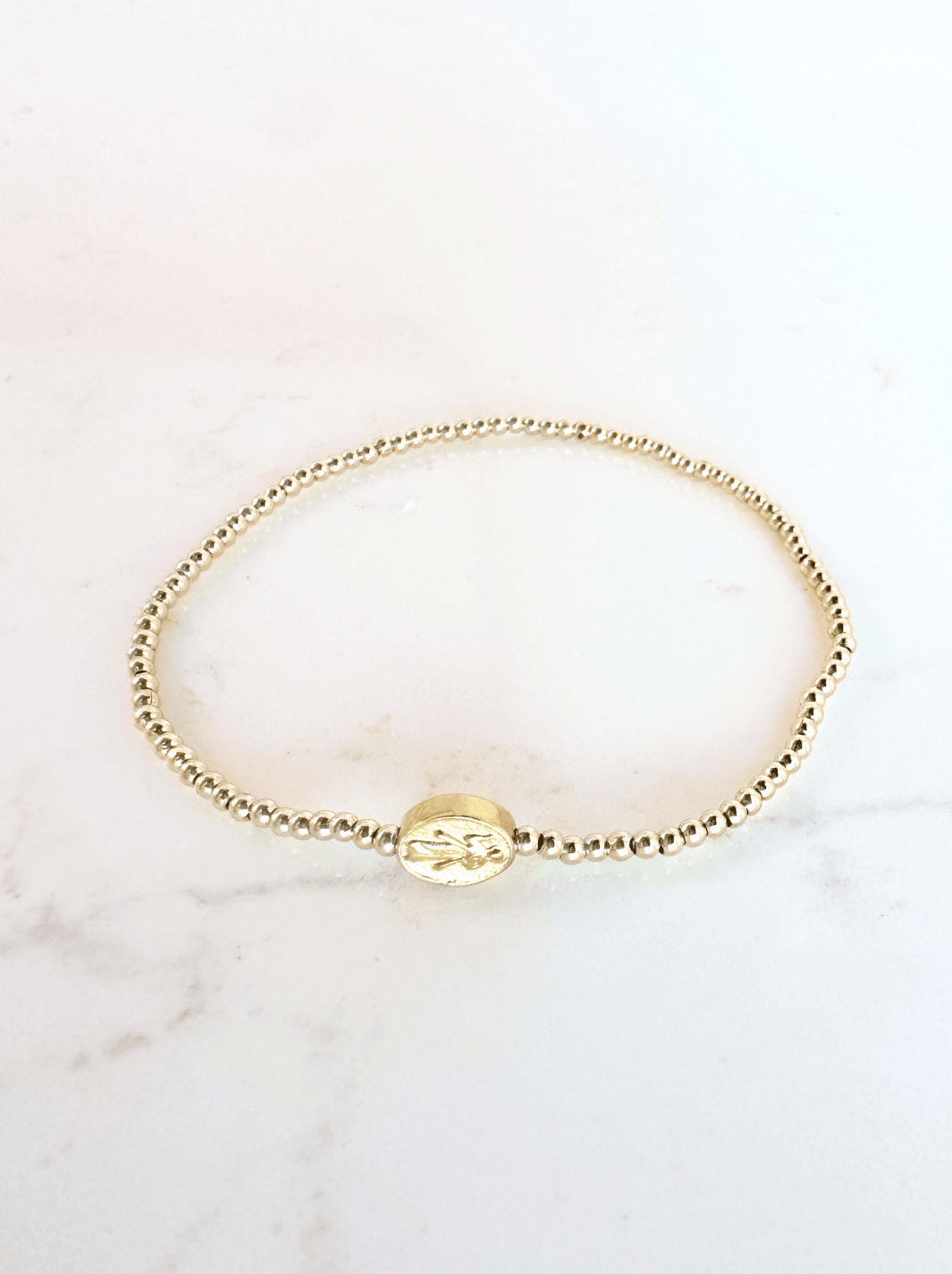 Divine Mercy Bracelets: Divine Gold - 3mm / Adult Classic (6.7") - Something Splendid Co.