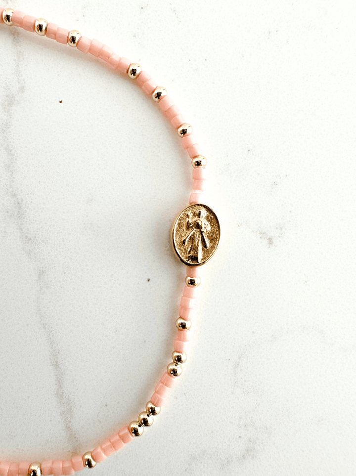Divine Mercy Bracelets: Divine Gold - 3mm / Adult Classic (6.7") - Something Splendid Co.