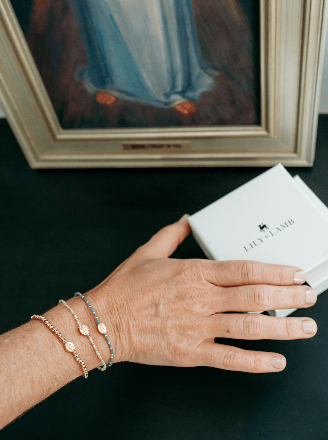 Divine Mercy Bracelets: Divine Gold - 3mm / Adult Classic (6.7") - Something Splendid Co.