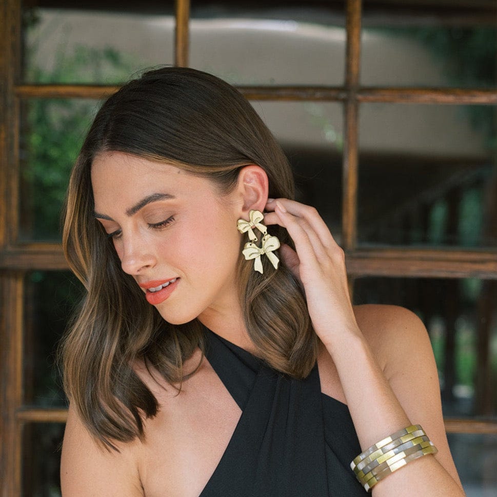 Double Bow Earrings - Something Splendid Co.