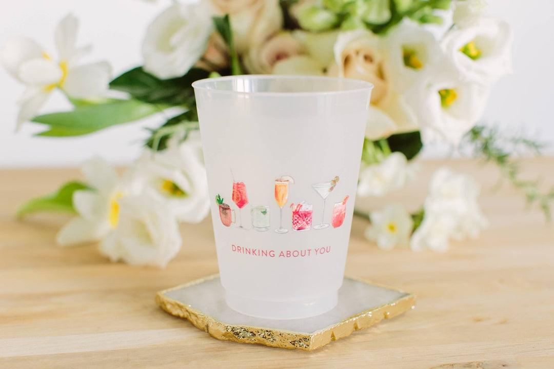 Drinking About You Frosted Cups - Valentine's Day - Something Splendid Co.