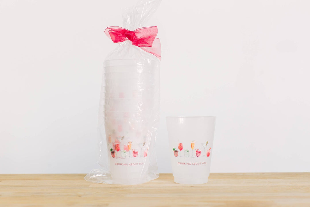 Drinking About You Frosted Cups - Valentine's Day - Something Splendid Co.