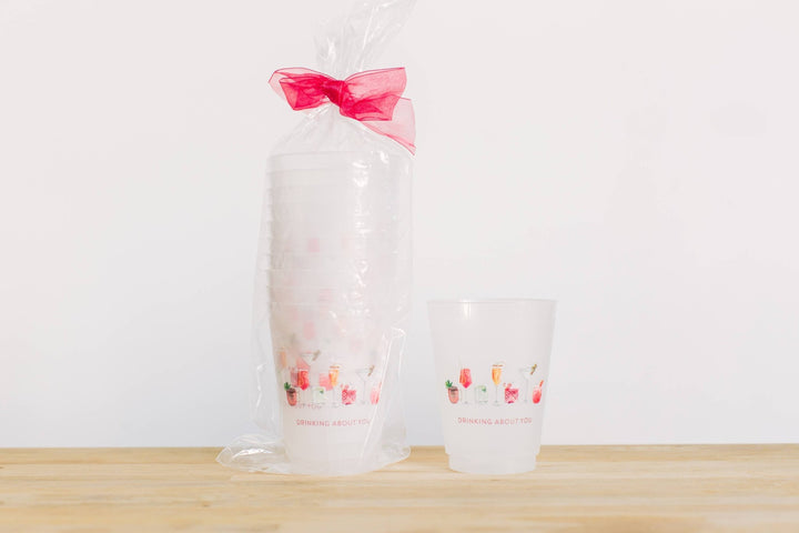 Drinking About You Frosted Cups - Valentine's Day - Something Splendid Co.