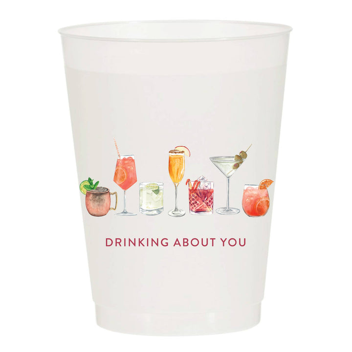 Drinking About You Frosted Cups - Valentine's Day - Something Splendid Co.