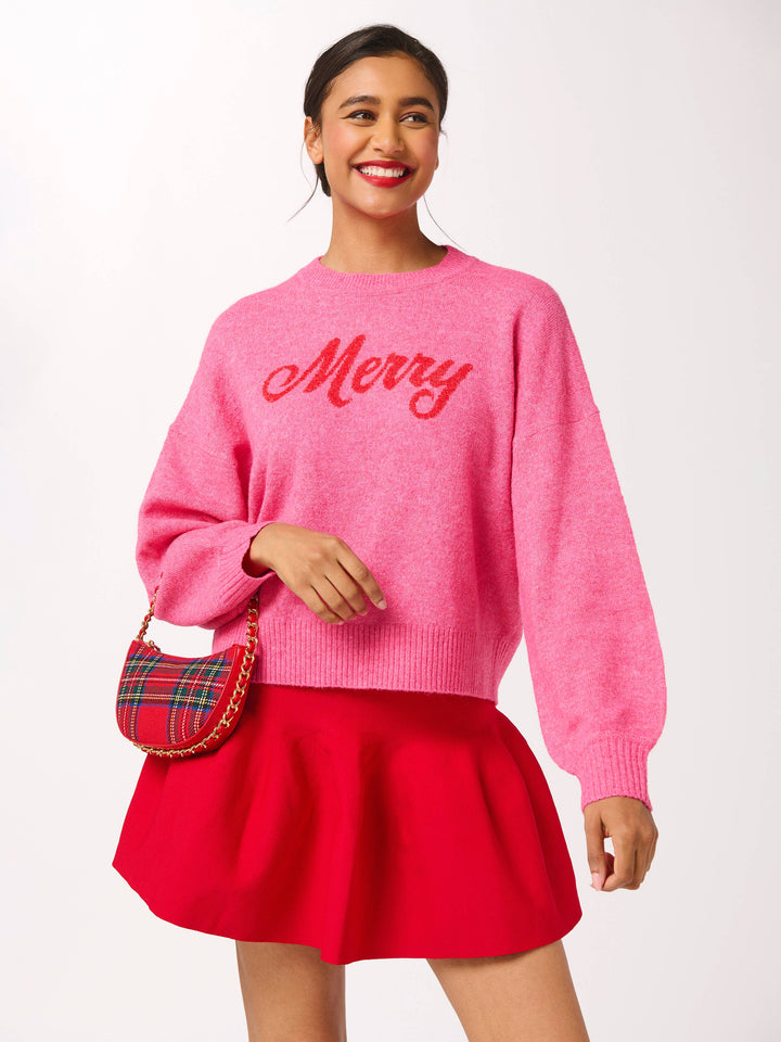 ASST/6 "MERRY" SWEATERS,PINK