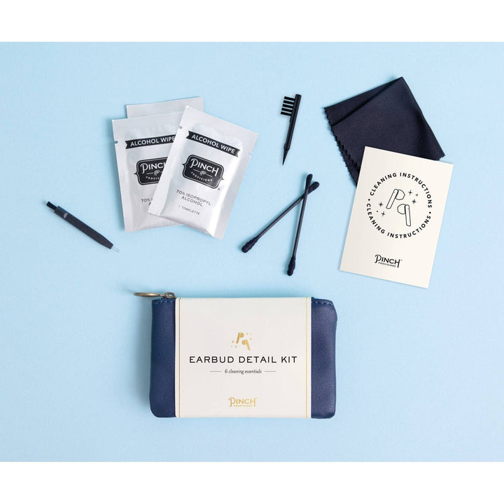 Earbud Detail Kit: Mint Vegan Leather Pouch - Something Splendid Co.