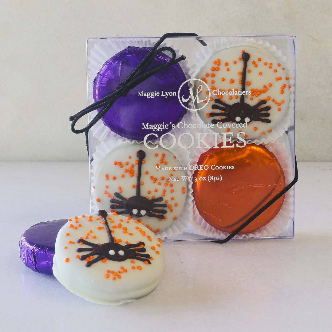 4pc Halloween Spider Chocolate Covered Cookies