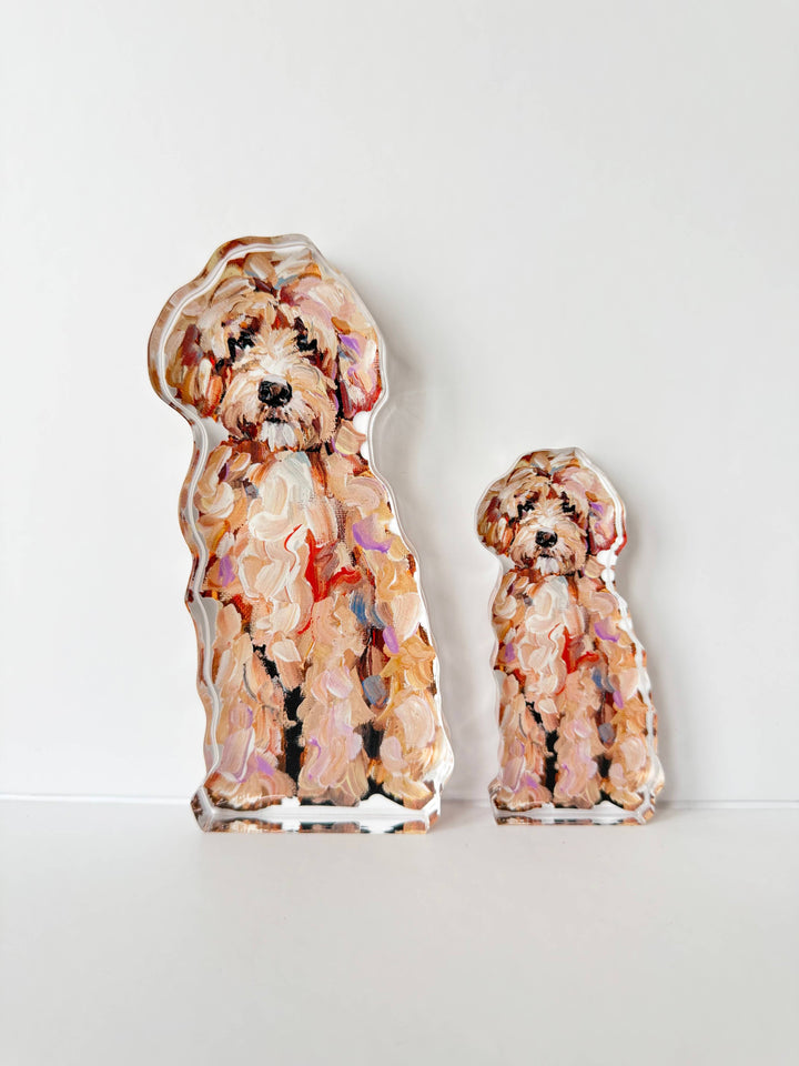 Goldendoodle Classic Acrylic Shelfie | Large