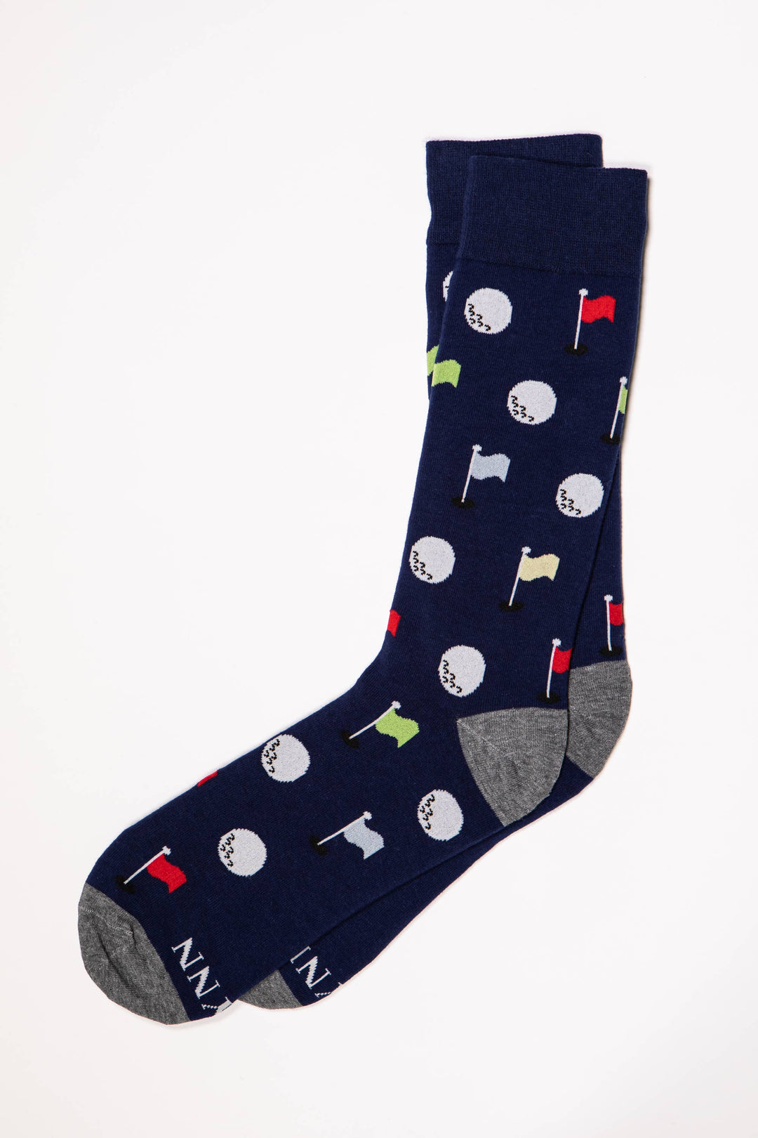 Golf Balls and Flag Carded Cotton Socks by Alynn