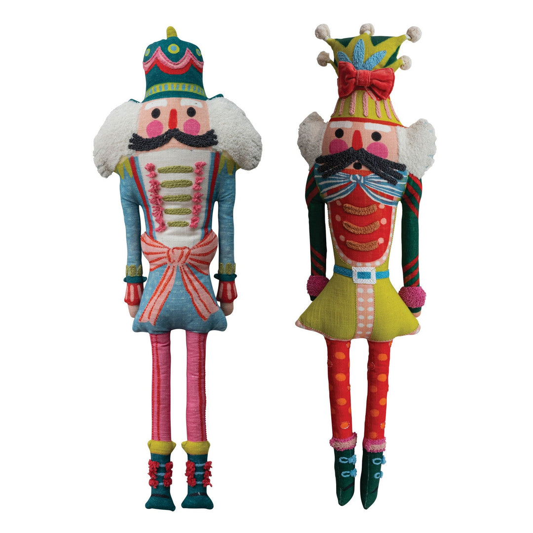 Embroidered Nutcracker Pillow, 2 Styles - Something Splendid Co.