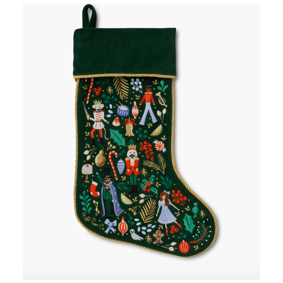 Embroidered Nutcracker Stocking - Something Splendid Co.