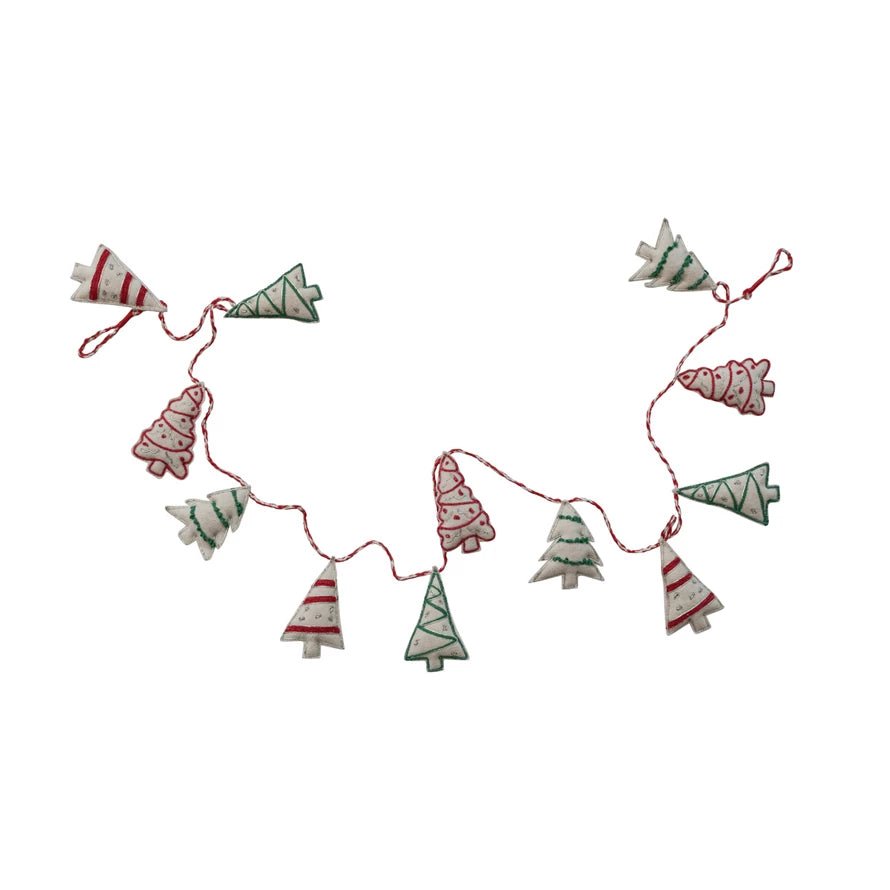Embroidered Tree Garland - Something Splendid Co.