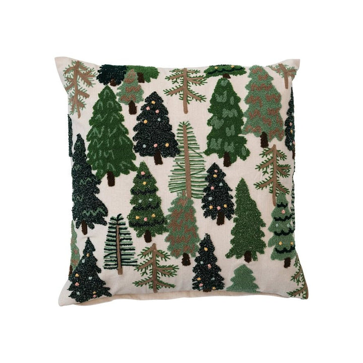 Embroidered Tree Pillow - Something Splendid Co.