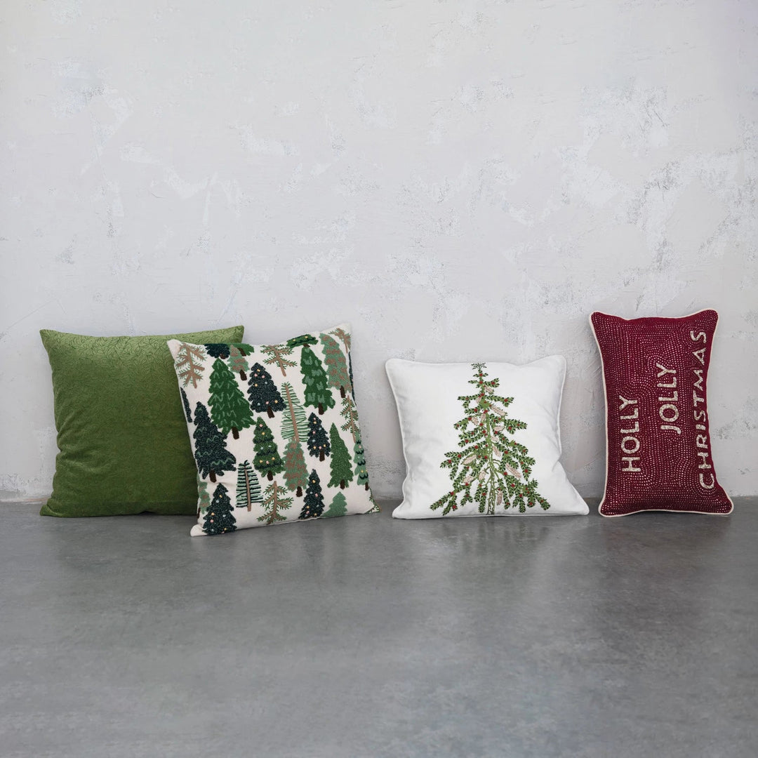 Embroidered Tree Pillow - Something Splendid Co.