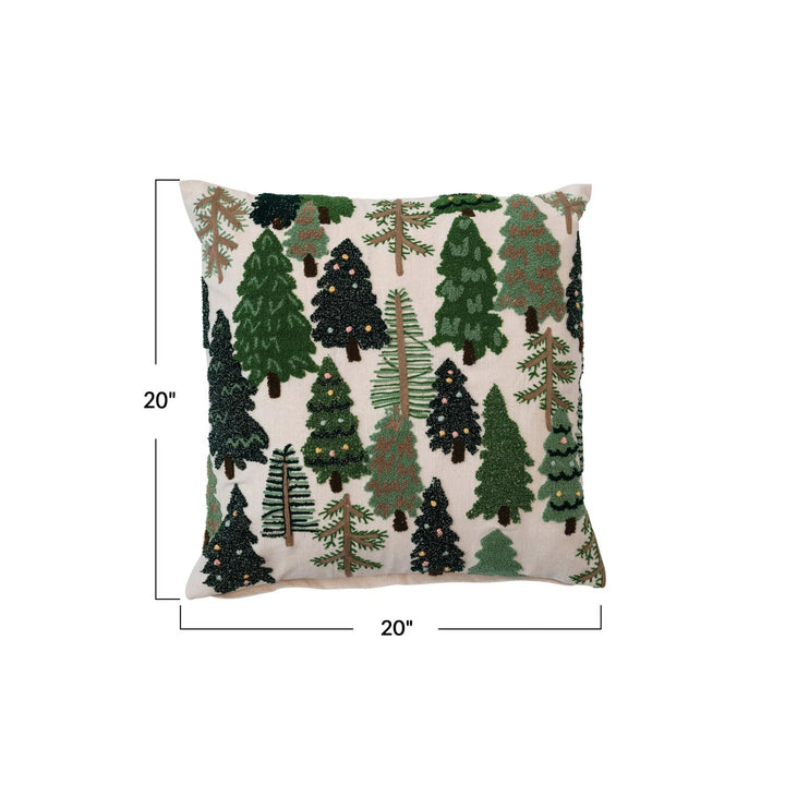 Embroidered Tree Pillow - Something Splendid Co.