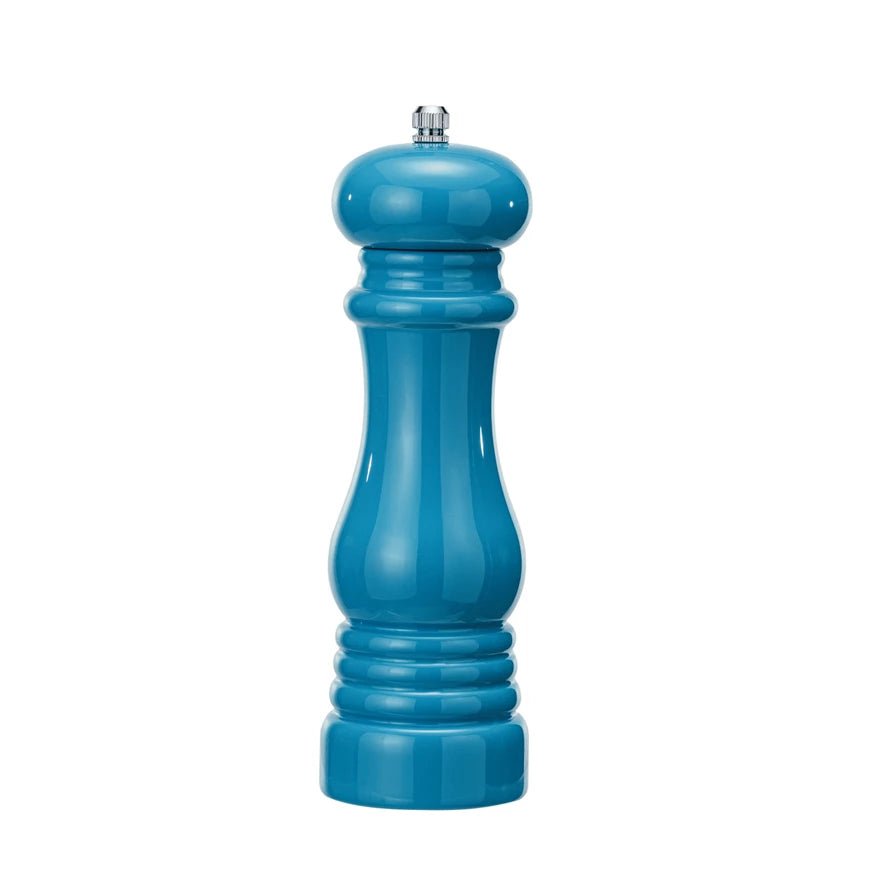 Enameled Rubberwood Salt/Pepper Mill - Blue - Something Splendid Co.