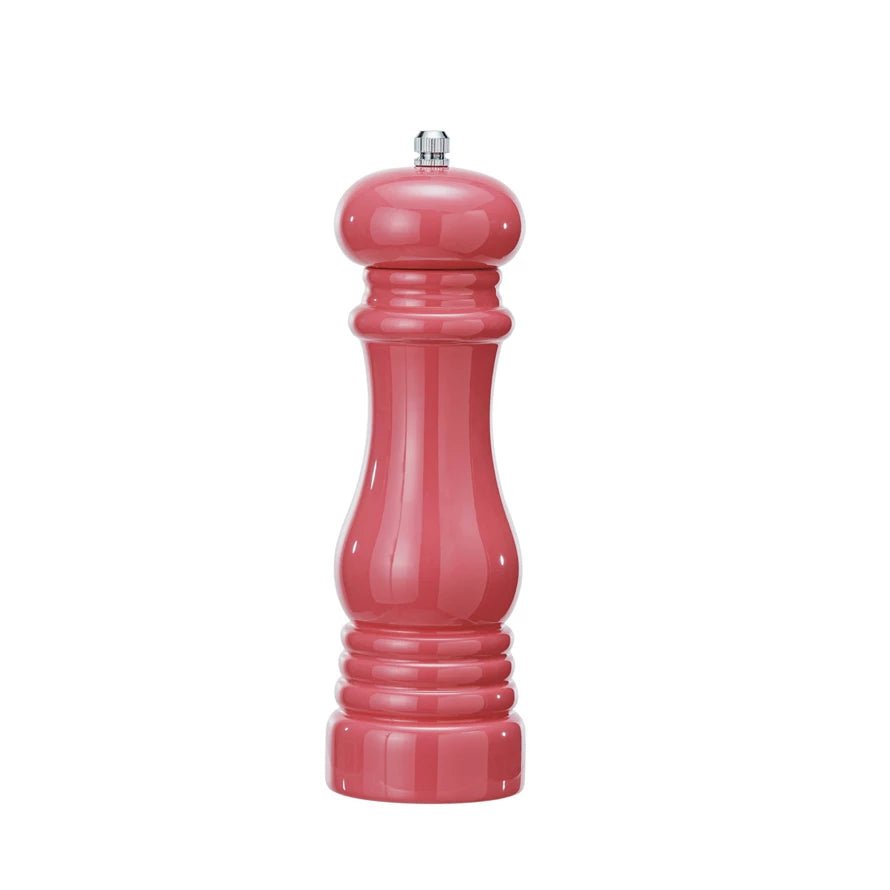 Enameled Rubberwood Salt/Pepper Mill - Pink - Something Splendid Co.