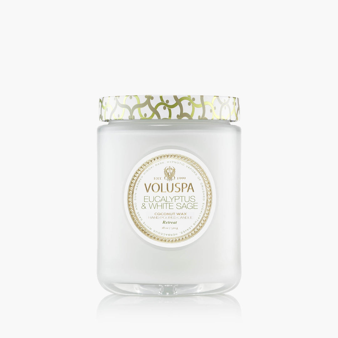 Eucalyptus & White Sage Large Jar Candle - Something Splendid Co.
