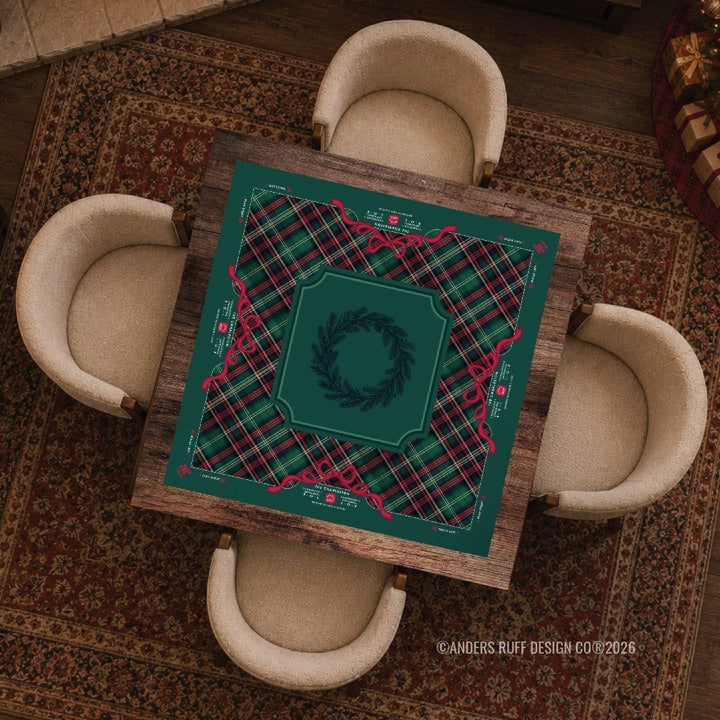 Evergreen & Tartan Mahjong Mat - Something Splendid Co.