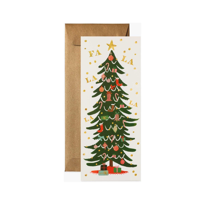 Fa La La Christmas Tree Greeting Card - Something Splendid Co.