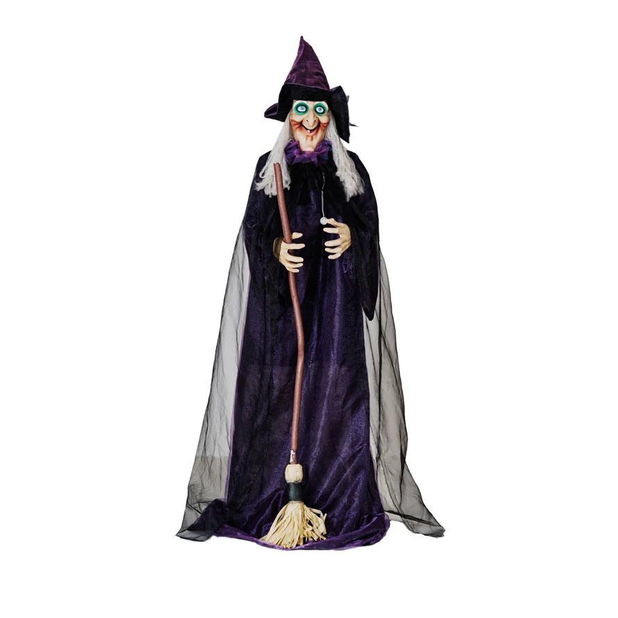 Fabric & Plastic Standing Animated Witch - Something Splendid Co.