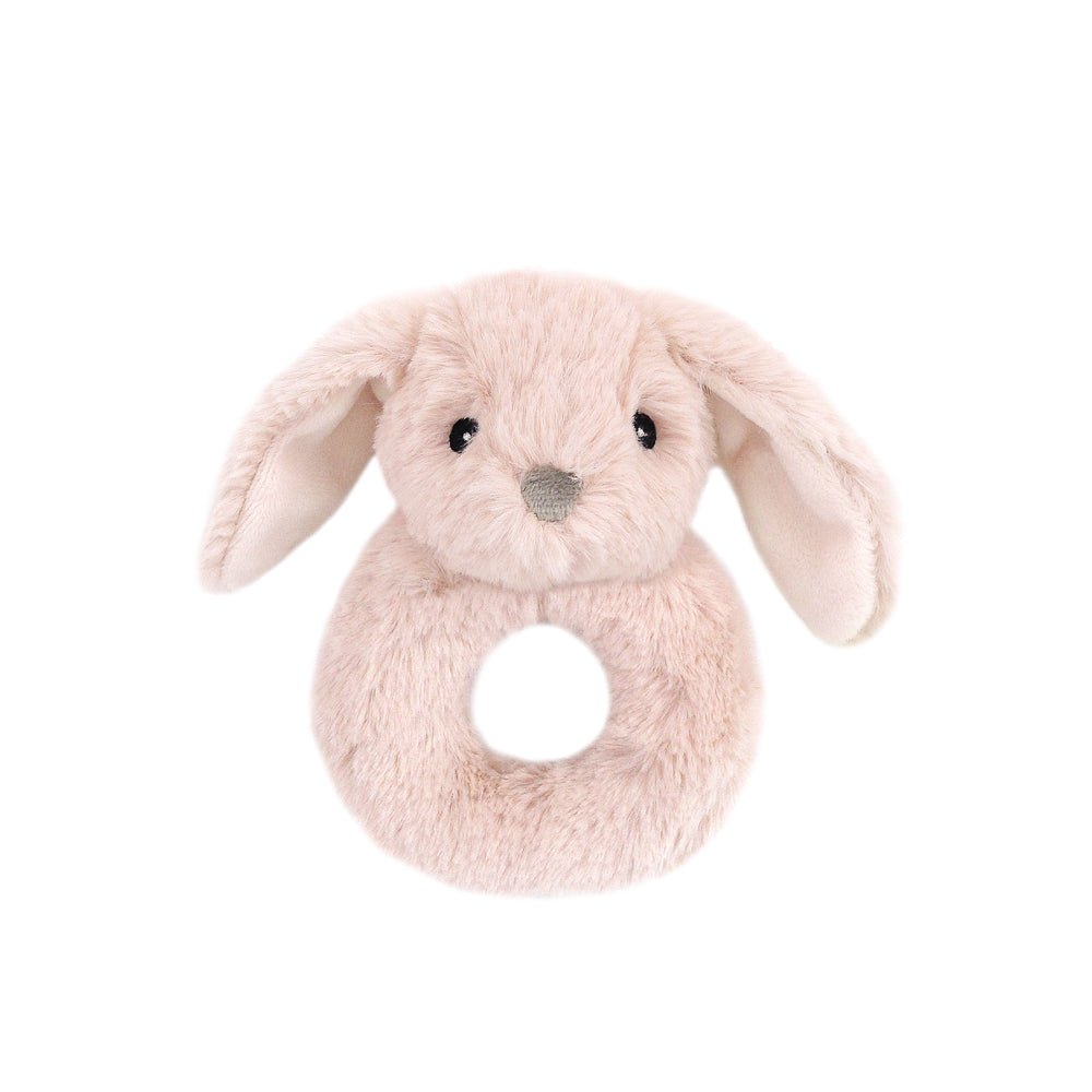 Faith Bunny Fur Rattle - 2 Colors - Something Splendid Co.