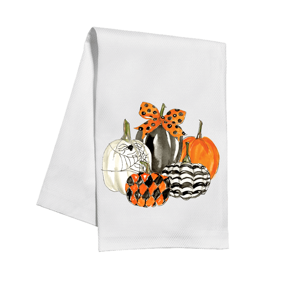 Fall Tea Towel - Pumpkin Assortment Kitchen Towel - Something Splendid Co.