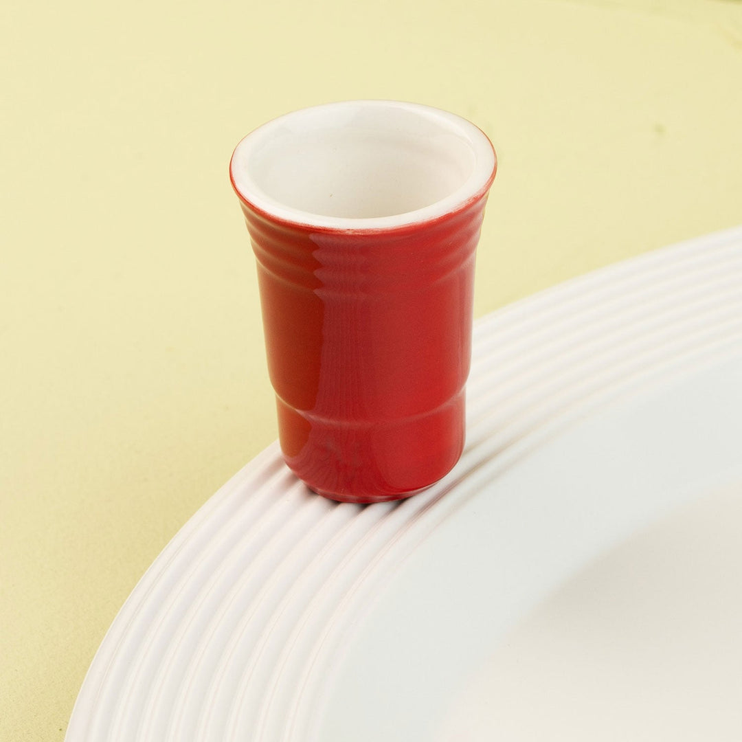 Fill Me Up Mini by Nora Fleming — hand-painted ceramic party-famous solo cup (alternate view)