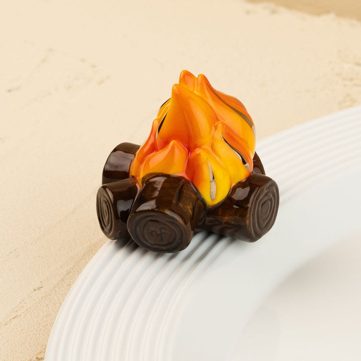 Fired Up Mini by Nora Fleming — hand-painted ceramic crackling campfire (alternate view)