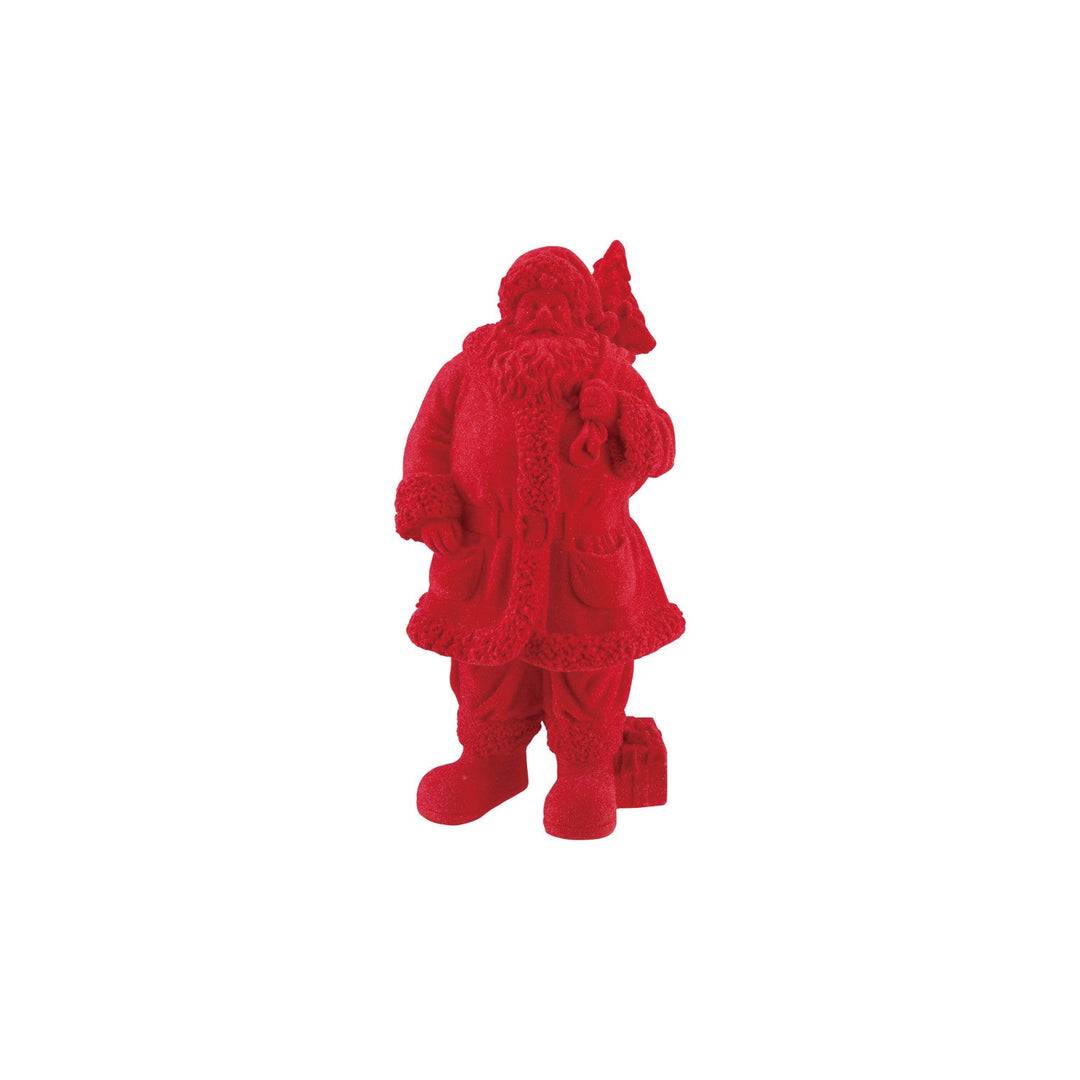 Flocked Red Santa Figurine - Something Splendid Co.