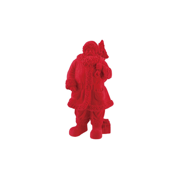 Flocked Red Santa Figurine - Something Splendid Co.