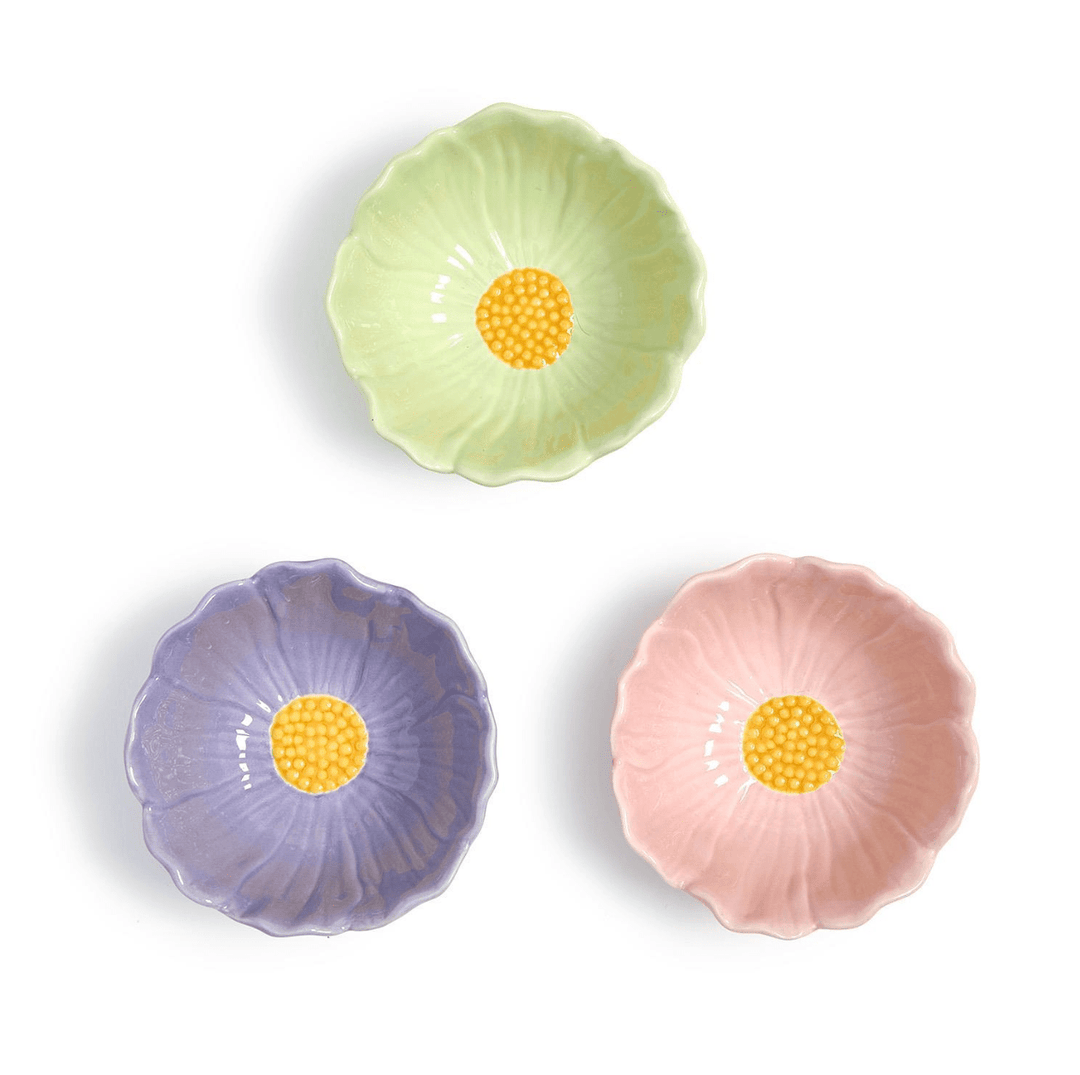 Flower Tidbit Bowls - 3 Colors - Something Splendid Co.