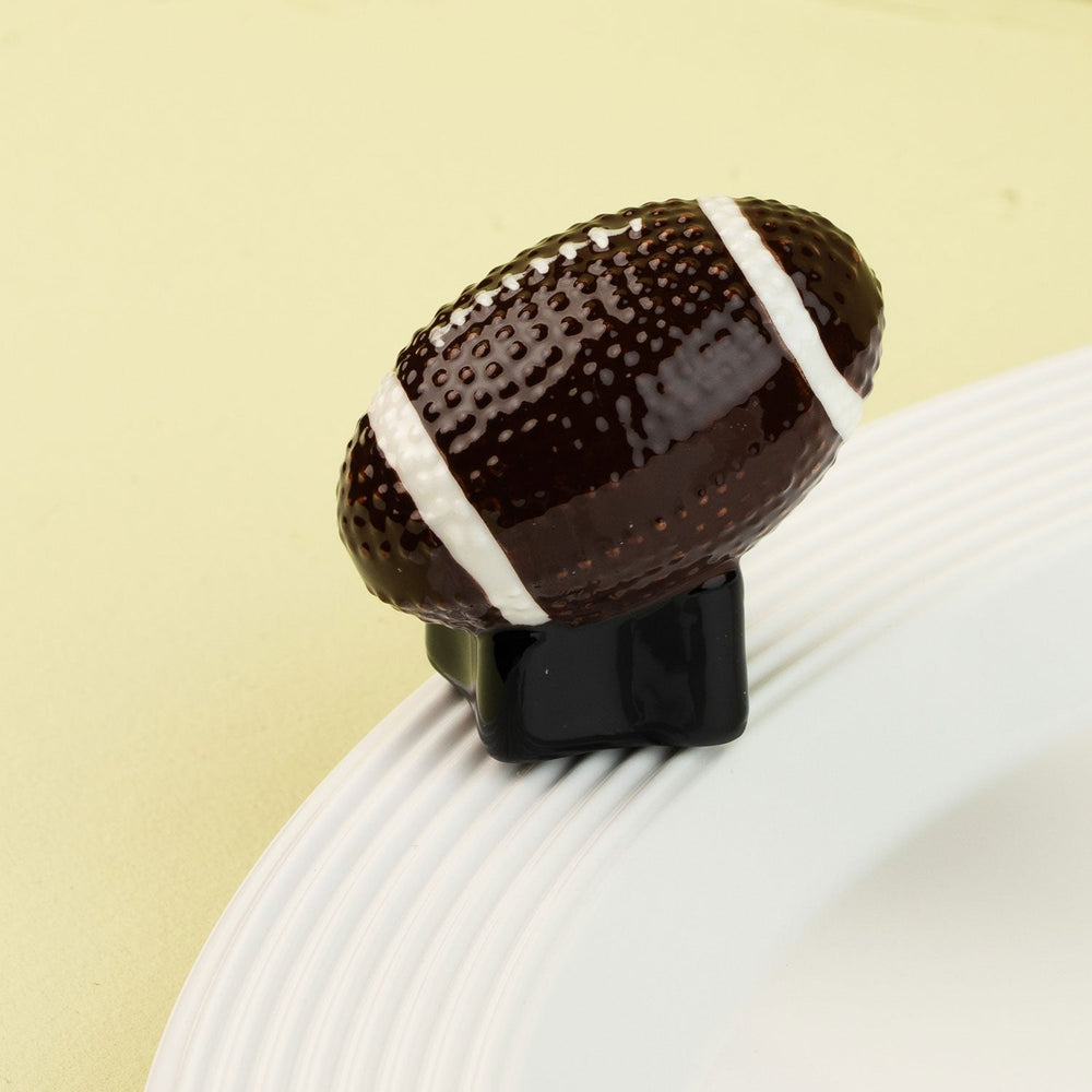 Touchdown! Mini by Nora Fleming — hand-painted ceramic football (alternate view)