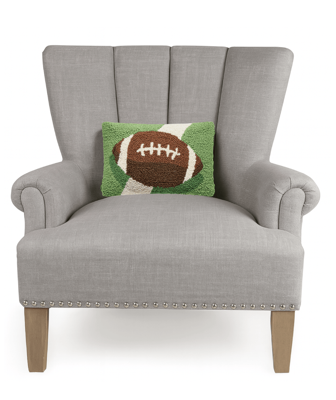 Football On A Field Hook Pillow - Something Splendid Co.