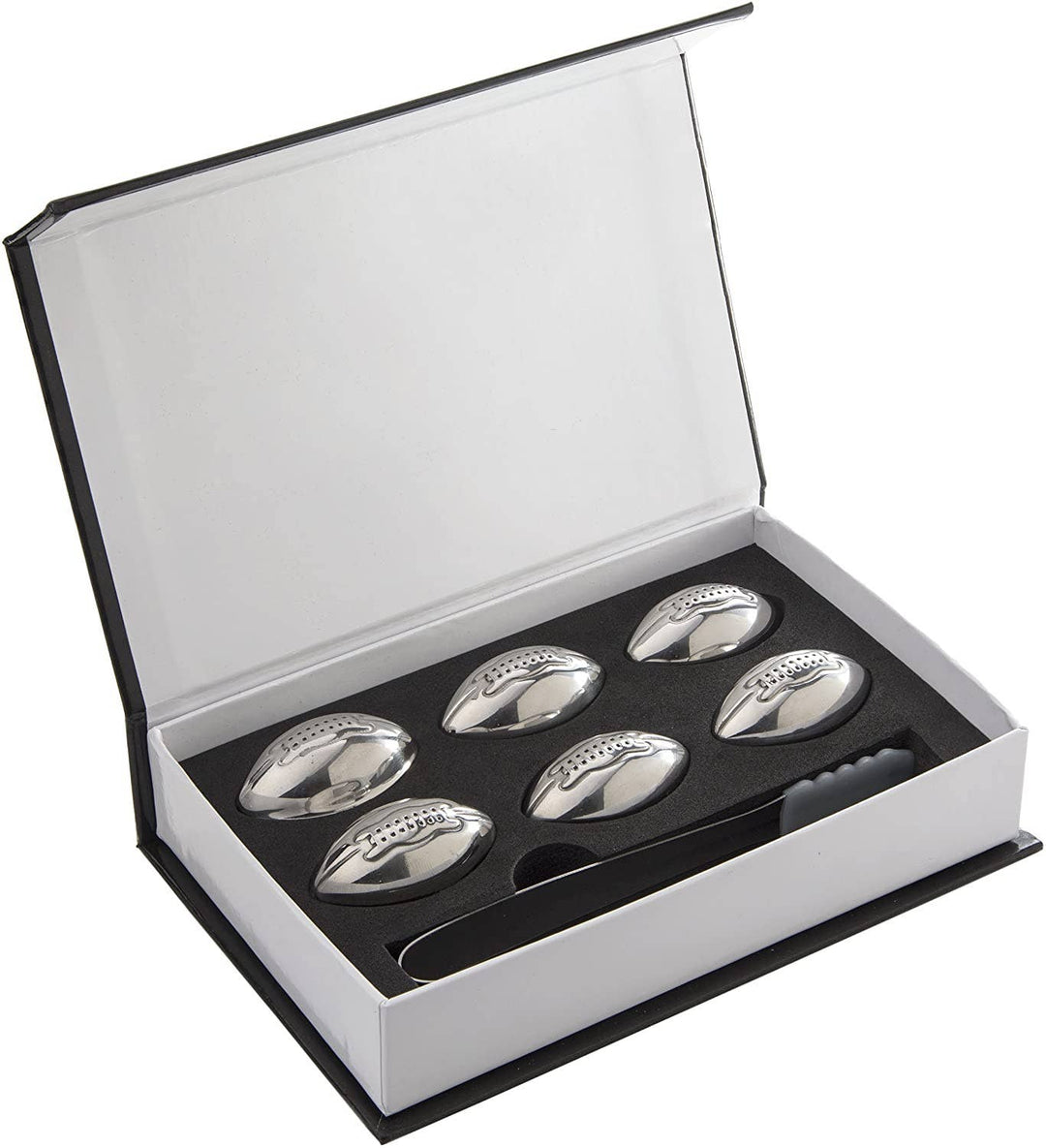 Football Shaped Stainless Steel Whiskey Stones Set of 6 - Something Splendid Co.