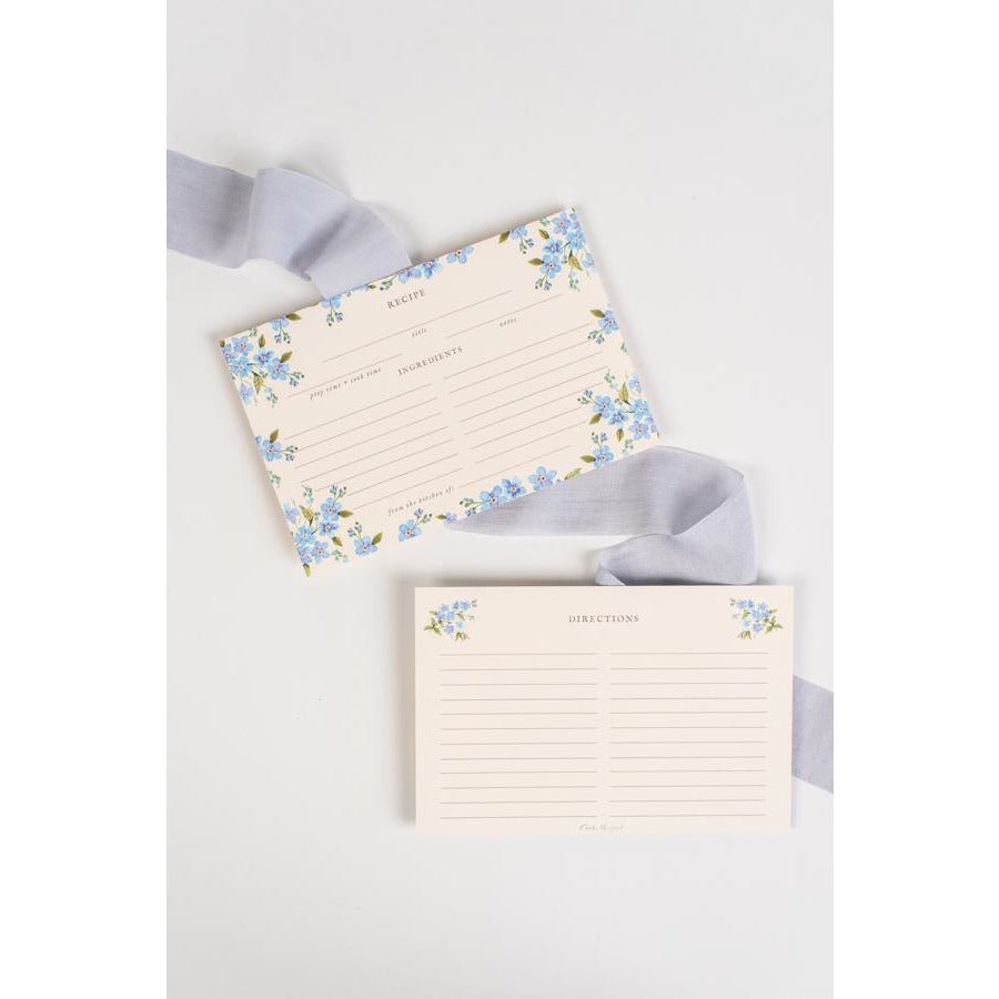 Forget Me Not Recipe Cards - Something Splendid Co.