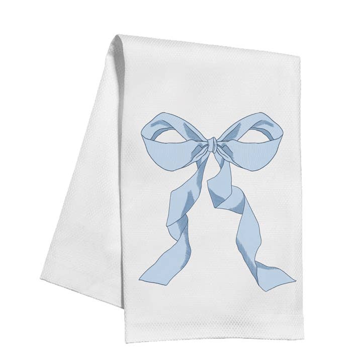 French Blue Bow Kitchen Towel X Caitlin Wilson Collab - Something Splendid Co.