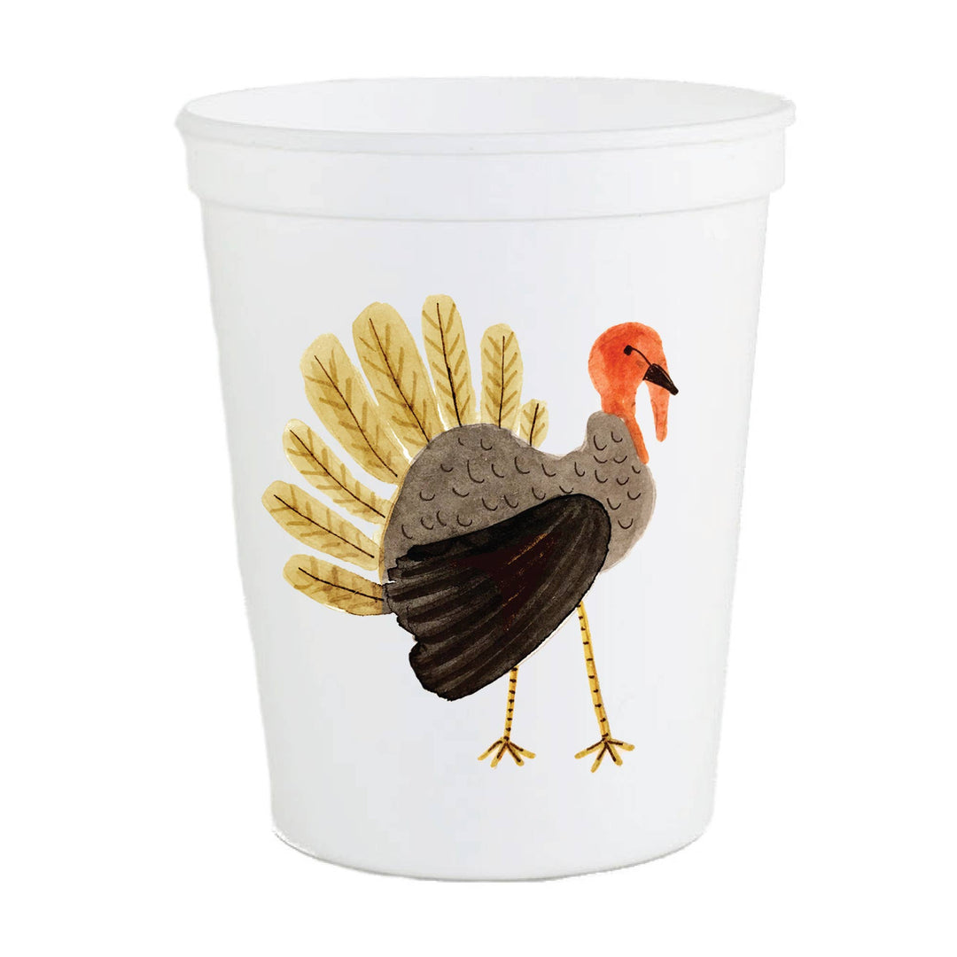Fun Turkey Stadium Cups - Thanksgiving - Something Splendid Co.