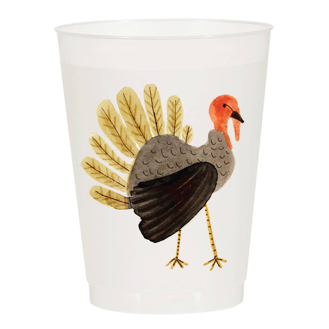 Fun Turkey Thanksgiving Frosted Cups - Something Splendid Co.