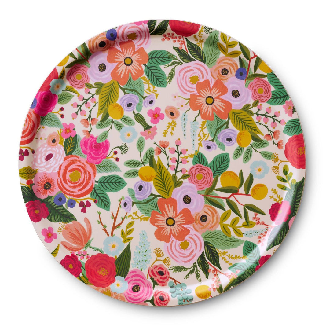 Garden Party Round Serving Tray - Something Splendid Co.