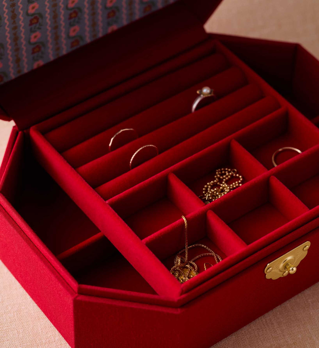 Gemma Embroidered Jewelry Box - Something Splendid Co.