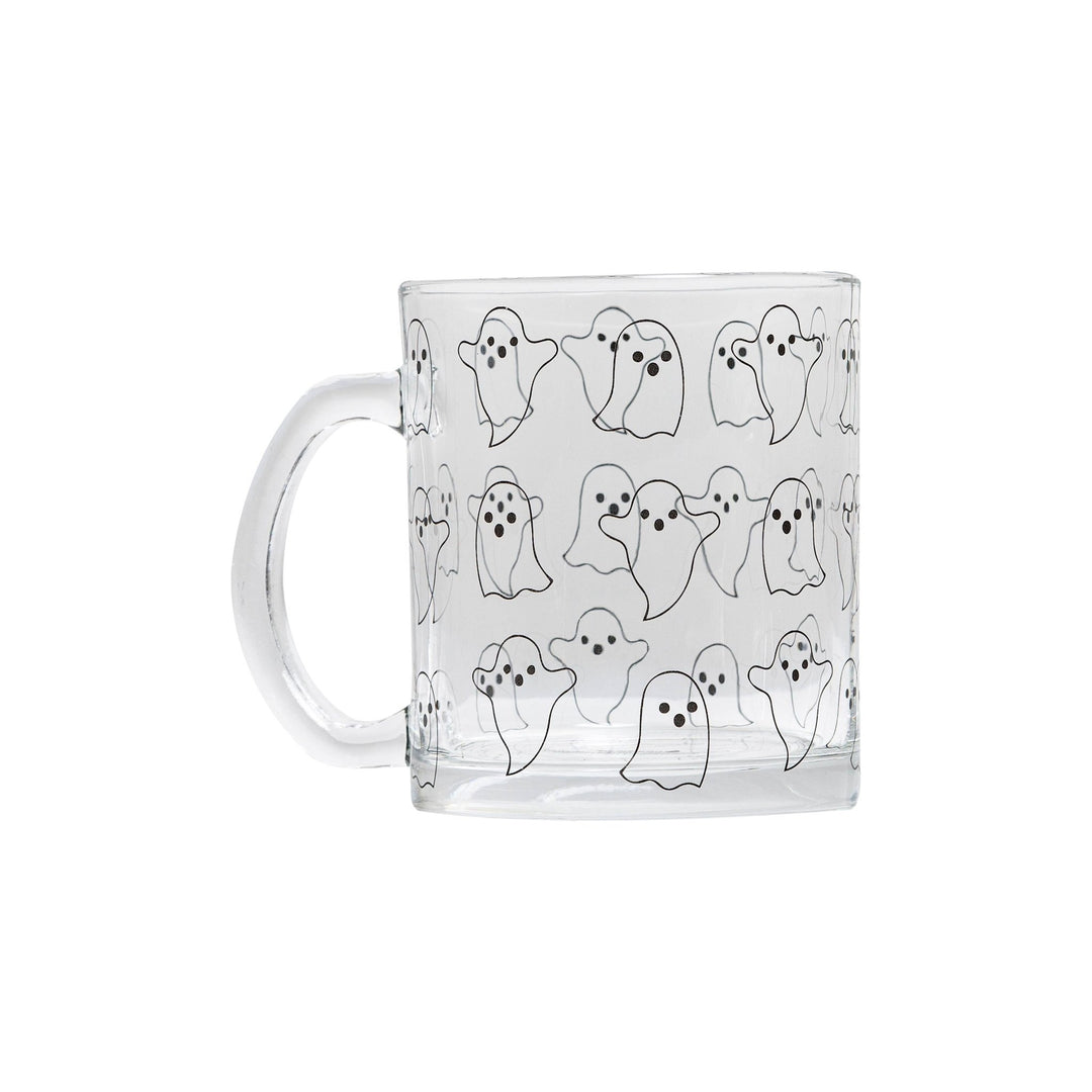 Ghost Halloween Glass Mug, Fall Decor - Something Splendid Co.