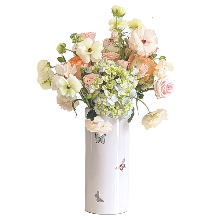Gilded Butterflies Column Vase - Something Splendid Co.