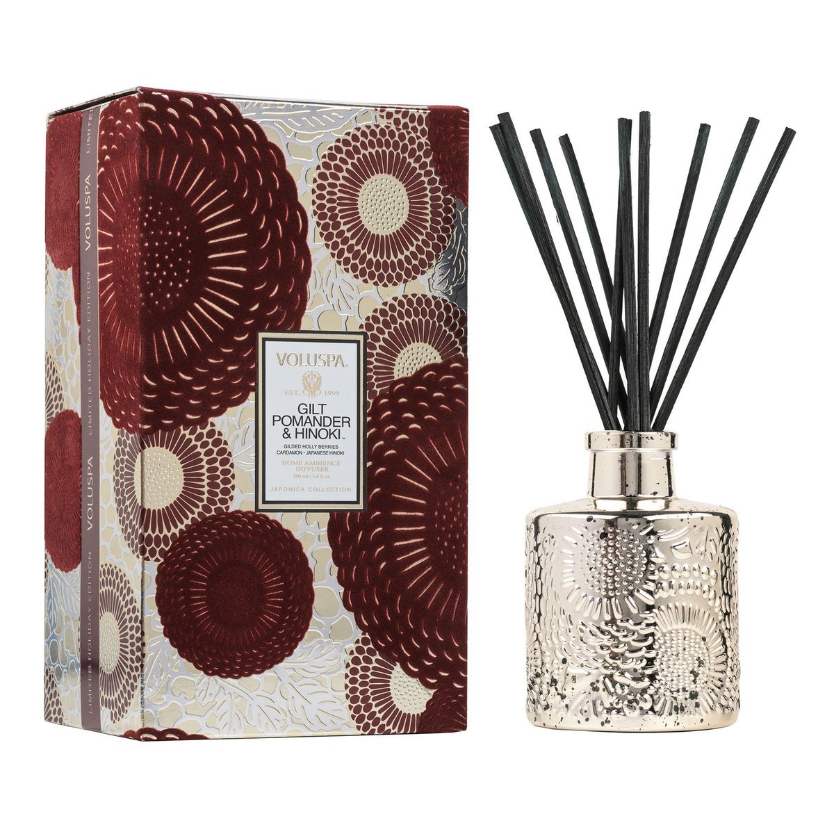 Gilt Pomander & Hinoki Reed Diffuser - Thumbnail 2